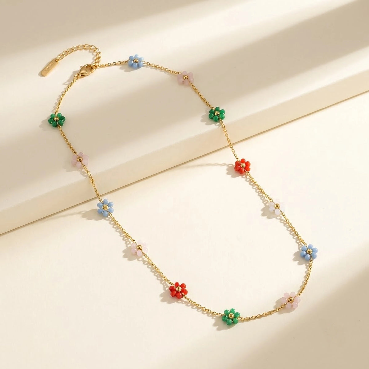 Blossom Trail Multicolour Beaded Flower Chain