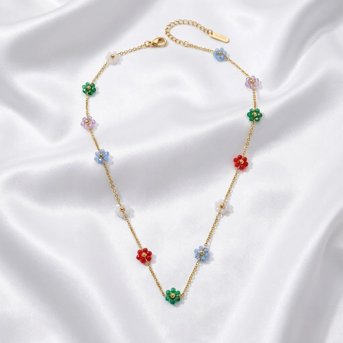 Blossom Trail Multicolour Beaded Flower Chain