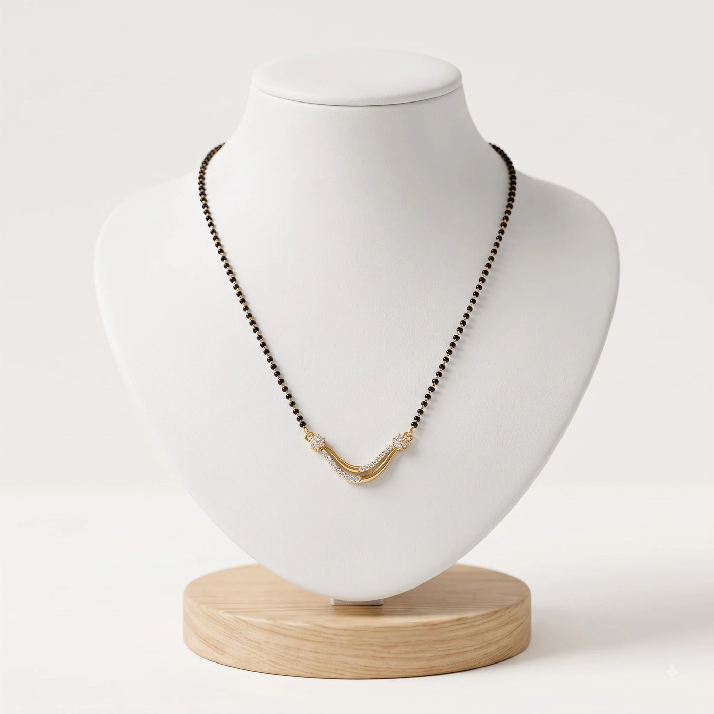 Modern Abstract Leaf Mangalsutra