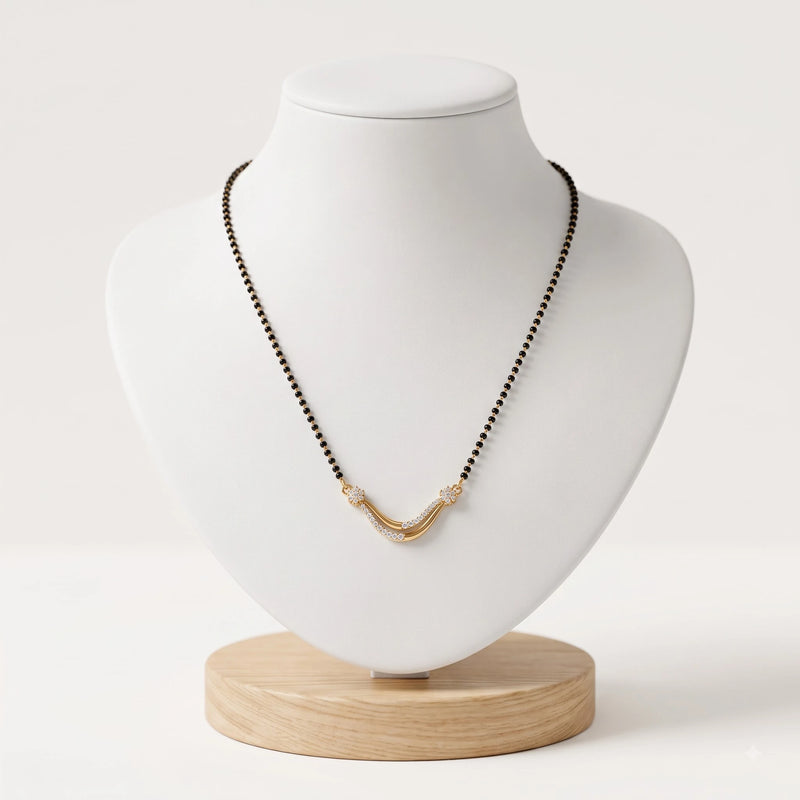 Modern Abstract Leaf Mangalsutra
