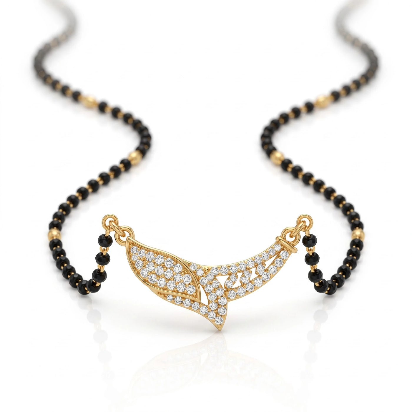 Modern Abstract Leaf Mangalsutra