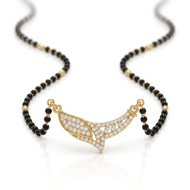 Modern Abstract Leaf Mangalsutra