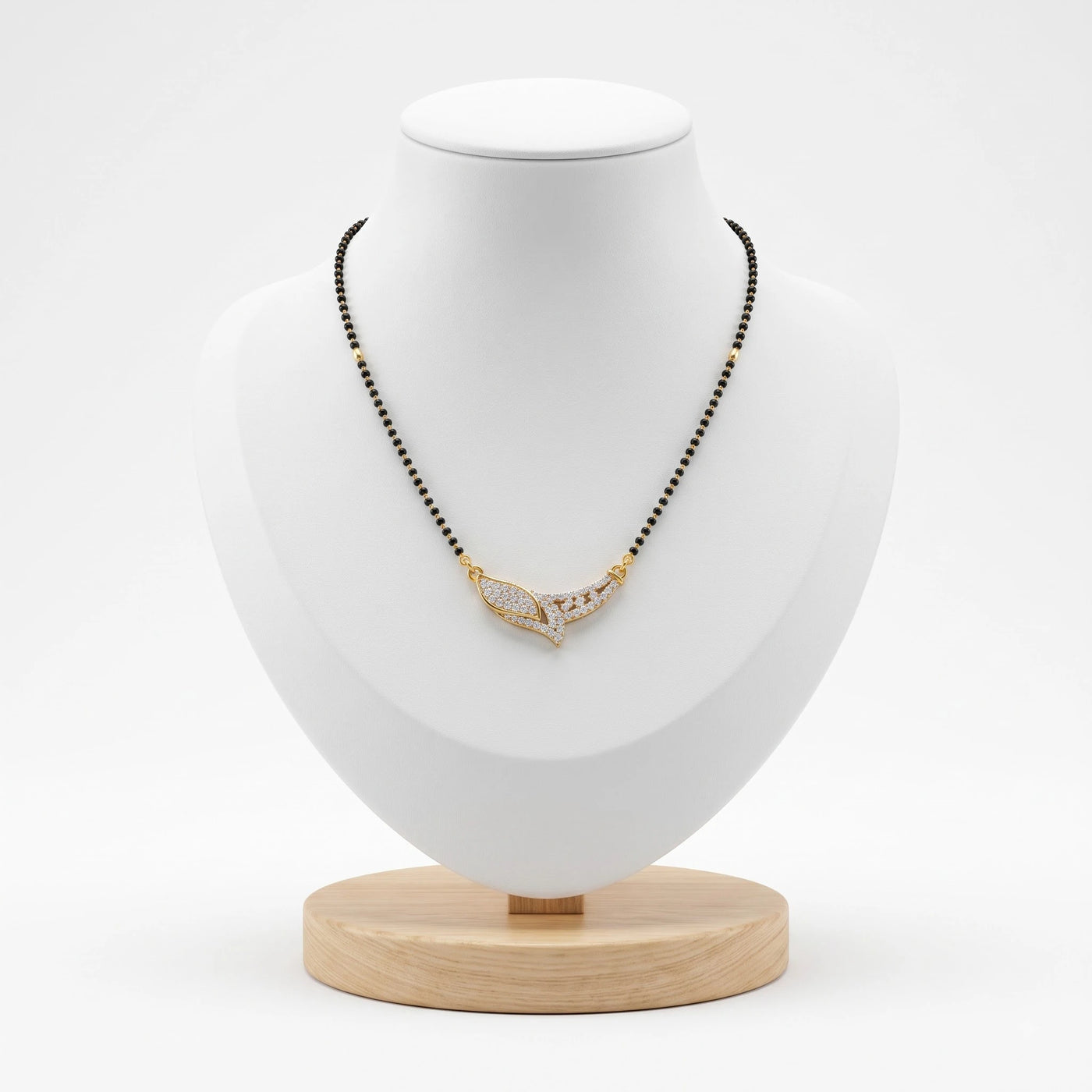Rose Gold Floral Cluster Diamond Mangalsutra