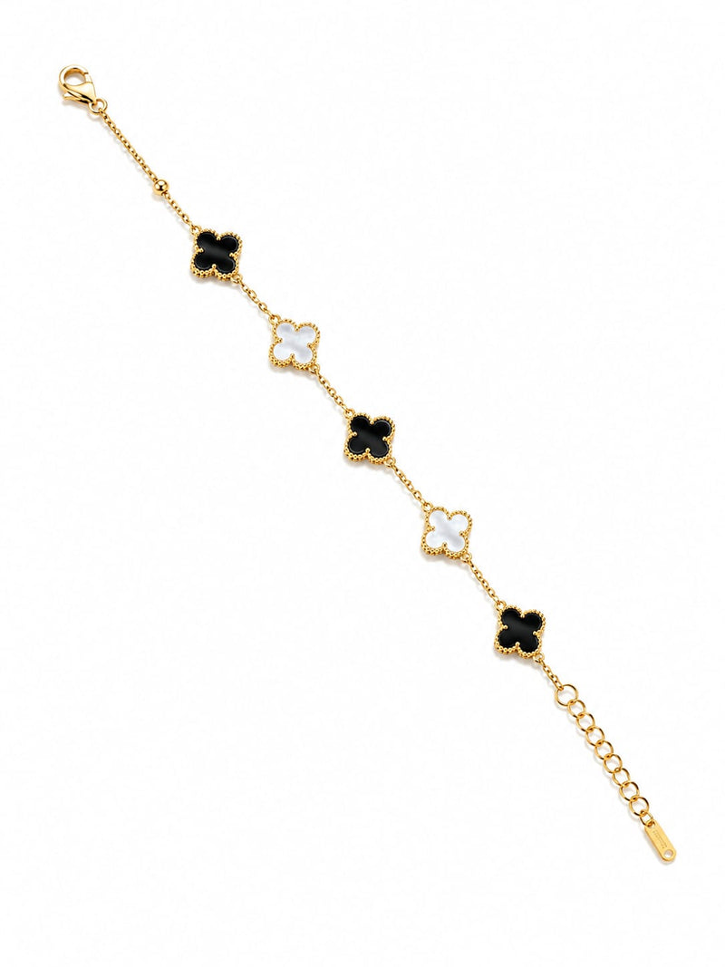 Five-Motif Alternating Clover Bracelet
